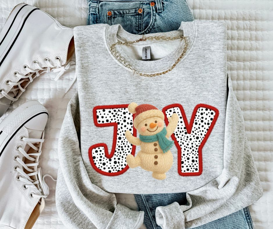 Joy Snowman (Faux Yarn) - DTF