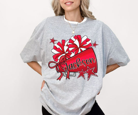 Jackson (Megaphones and Stars - Red) - DTF