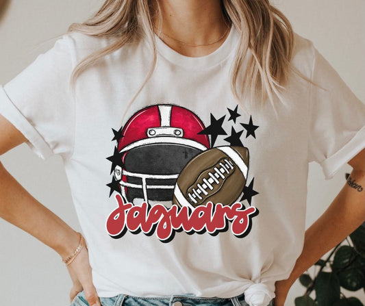 Jaguars Mascot (stars - red helmet) - DTF