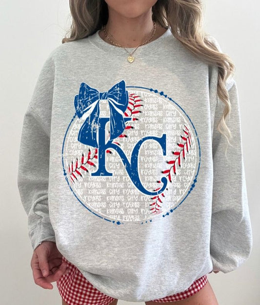 Royals (Baseball Bow Typography) - DTF