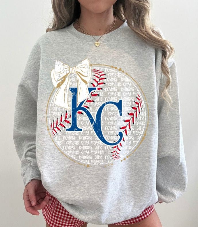 Royals (Baseball Bow Typography) - DTF