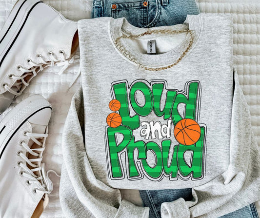 Loud and Proud Basketball (kelly green) - DTF