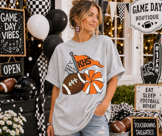 KHS - Orange (Gridiron Plays School Letters) - DTF