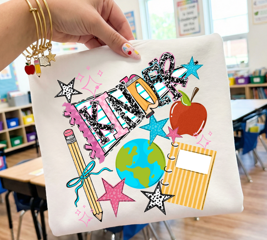 Kinder (Back to School Name Pennant) - DTF