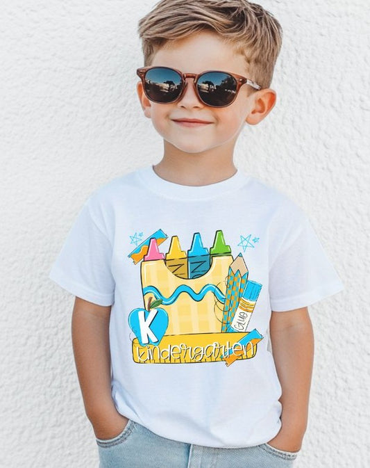 Kindergarten Blue (Back to School Pink and Blue Grade Level) - DTF