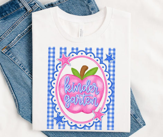 Kindergarten (Preppy Teacher Apple Grade Level) - DTF