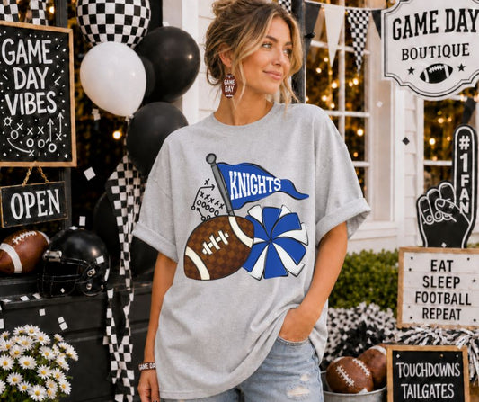 Knights - Royal Blue (Gridiron Plays Mascot) - DTF