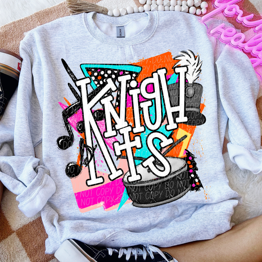 Knights (Bright Retro Band Mascot) - DTF