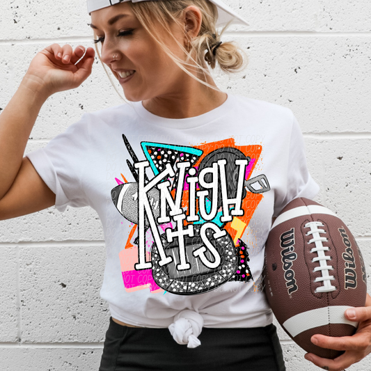 Knights (Bright Retro Football Mascot) - DTF