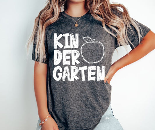 Kindergarten Apple Monogram - DTF