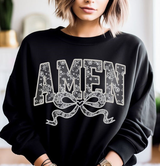 Amen (Lace Bow) - DTF
