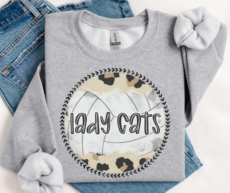 Lady Cats (Leopard Volleyball Mascot) - DTF