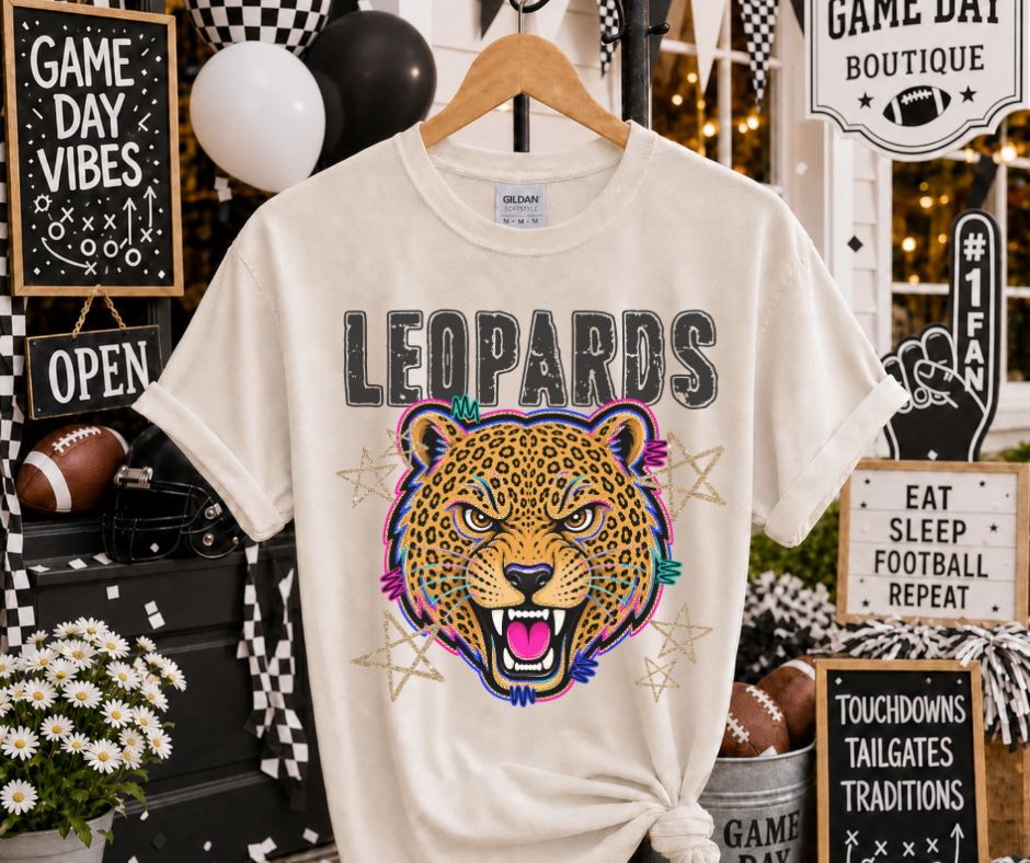 Leopards (Grunge Varsity Mascot) - DTF