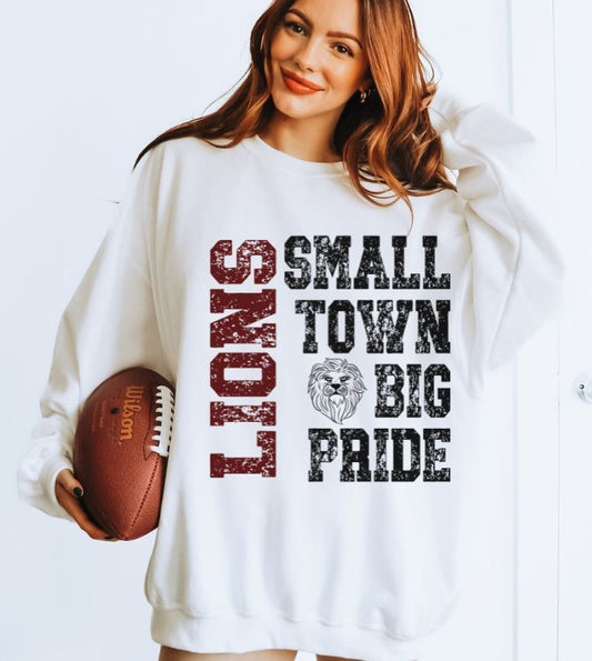 Lions - Maroon (Small Town Big Pride Mascots) - DTF