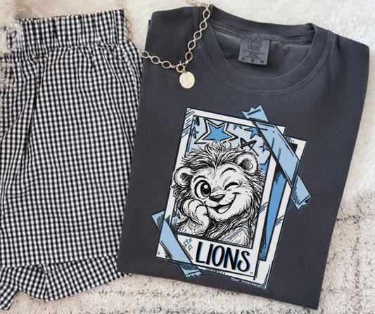 Lions - Columbia Blue (Cutie Patootie Mascots) - DTF