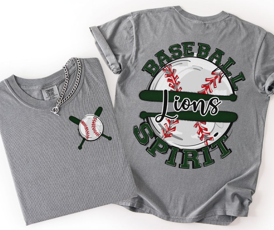Lions - Dark Green (Baseball Spirit Mascots) - DTF