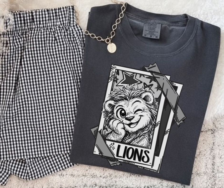 Lions - Gray (Cutie Patootie Mascots) - DTF