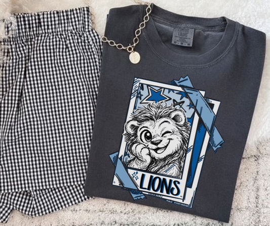Lions - Royal Blue (Cutie Patootie Mascots) - DTF