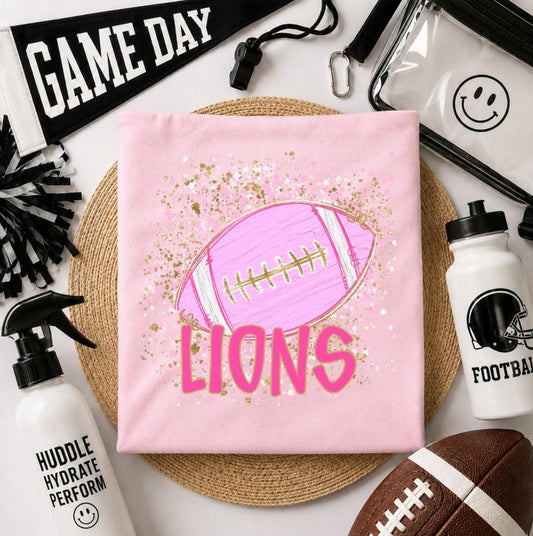 Lions (Pink Splatter Mascot) - DTF