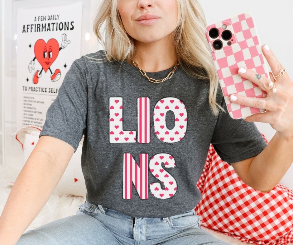 Lions (Hearts and Stripes Mascot) - DTF