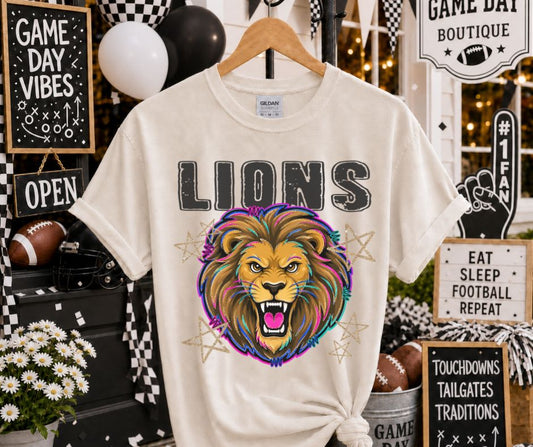 Lions (Grunge Varsity Mascot) - DTF