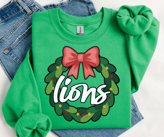 Lions (Christmas Wreath Mascot) - DTF