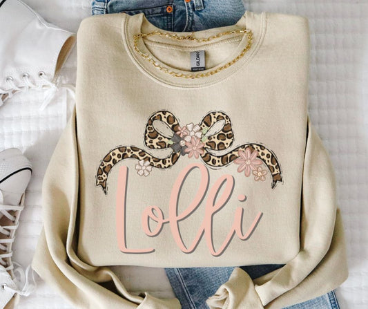 Lolli (Leopard Floral Bow) - DTF