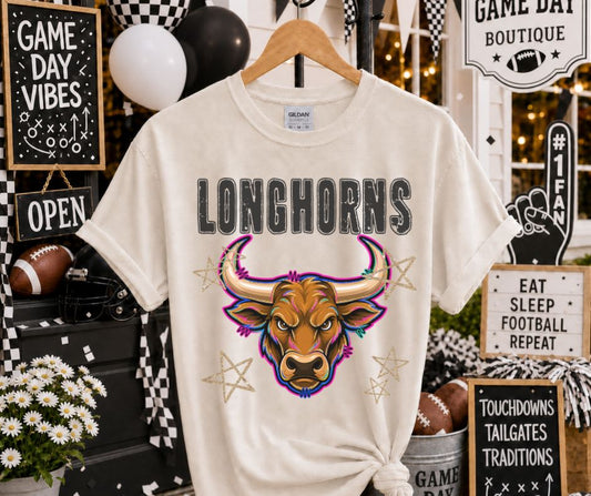 Longhorns (Grunge Varsity Mascot) - DTF