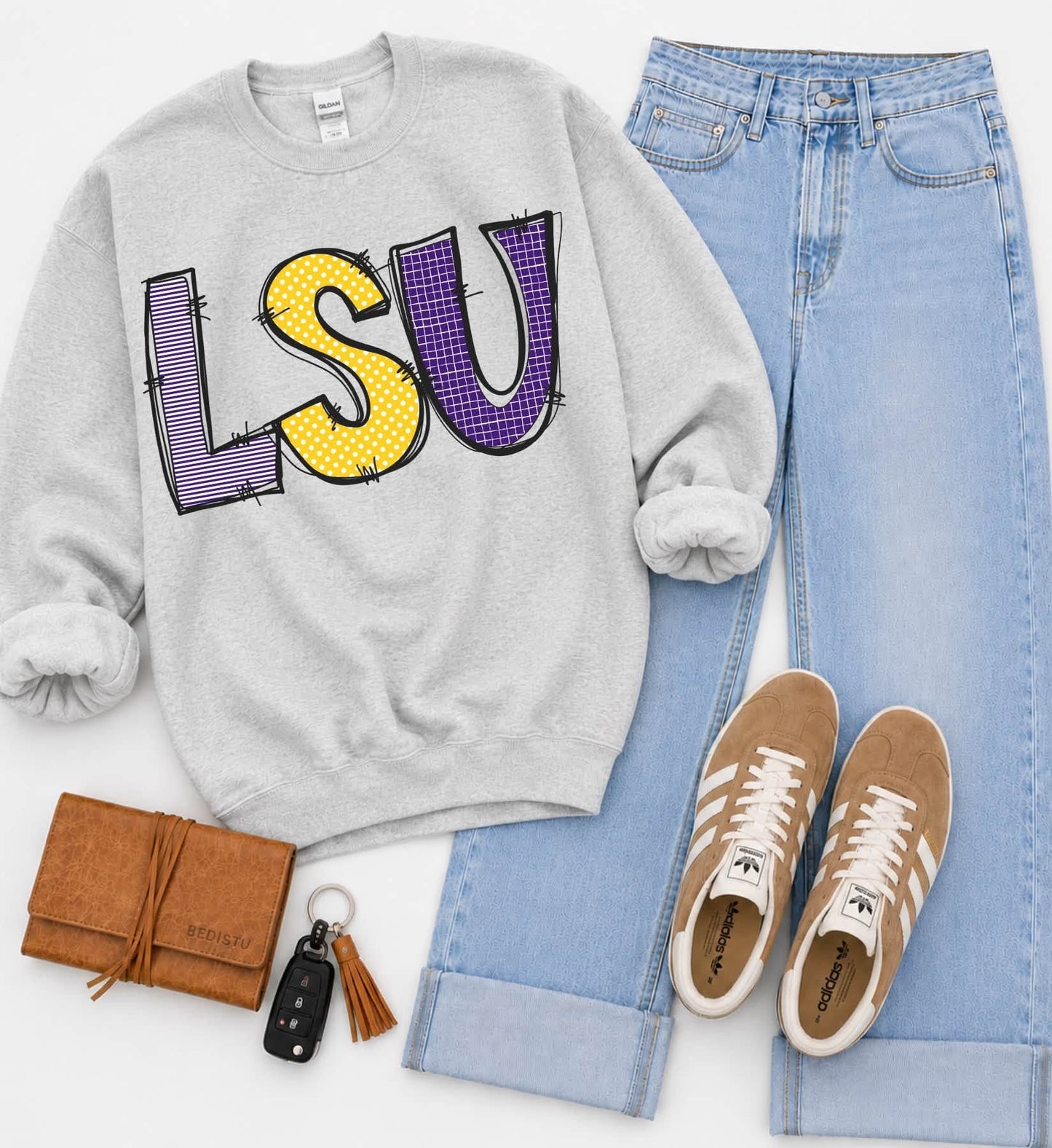 Louisiana State (Doodle Pattern College) - DTF