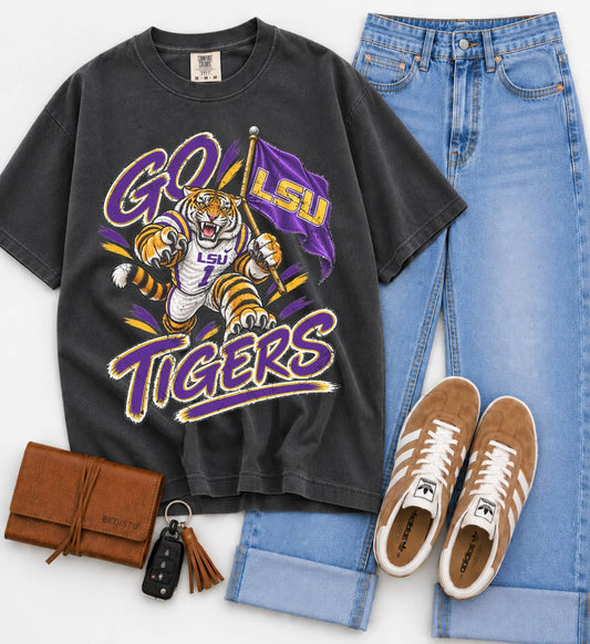 Louisiana (Vintage Distressed Go Mascots) - DTF