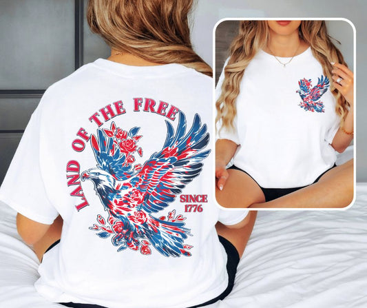 Land of the Free (2-in-1 front pocket/back design) - DTF