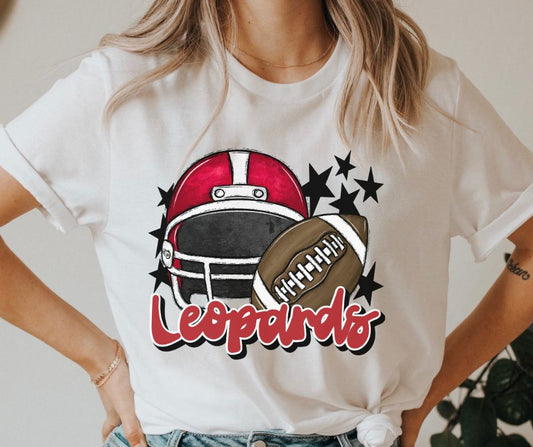 Leopards Mascot (stars -  red helmet) - DTF