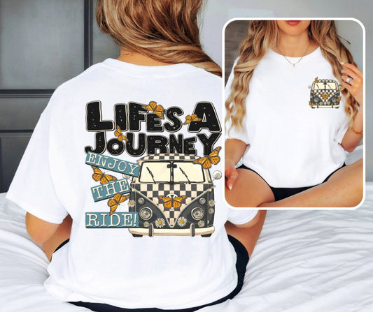 Life's a Journey (2-in-1 front pocket/back design) - DTF