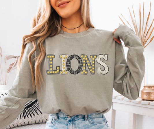 Lions (Neutral Marquee Mascot) - DTF