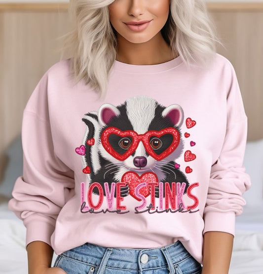 Love Stinks (embroidered look)  - DTF