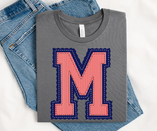 M - Red/Navy (Prepster Mascot) - DTF