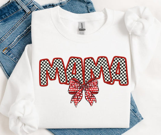 Mama (Checkerboard Bow) - DTF