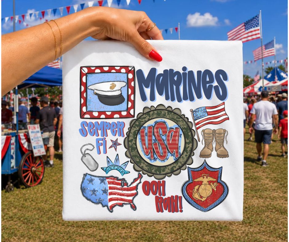 Marines (Military Collage) - DTF
