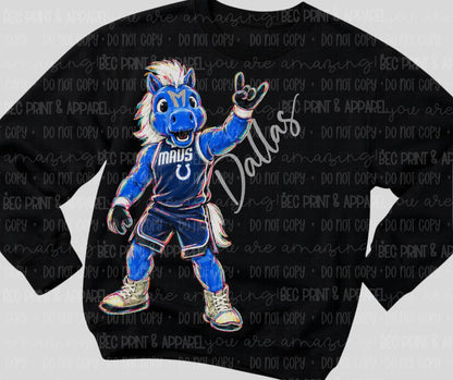 Mavs (Rockin NBA Mascot) - DTF