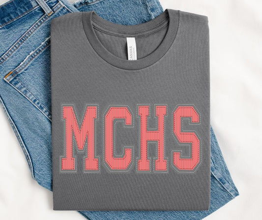 MCHS - Red/Gray (Prepster Mascot) - DTF