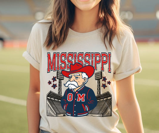 Mississippi - Rebels (College Letterman Mascot) - DTF