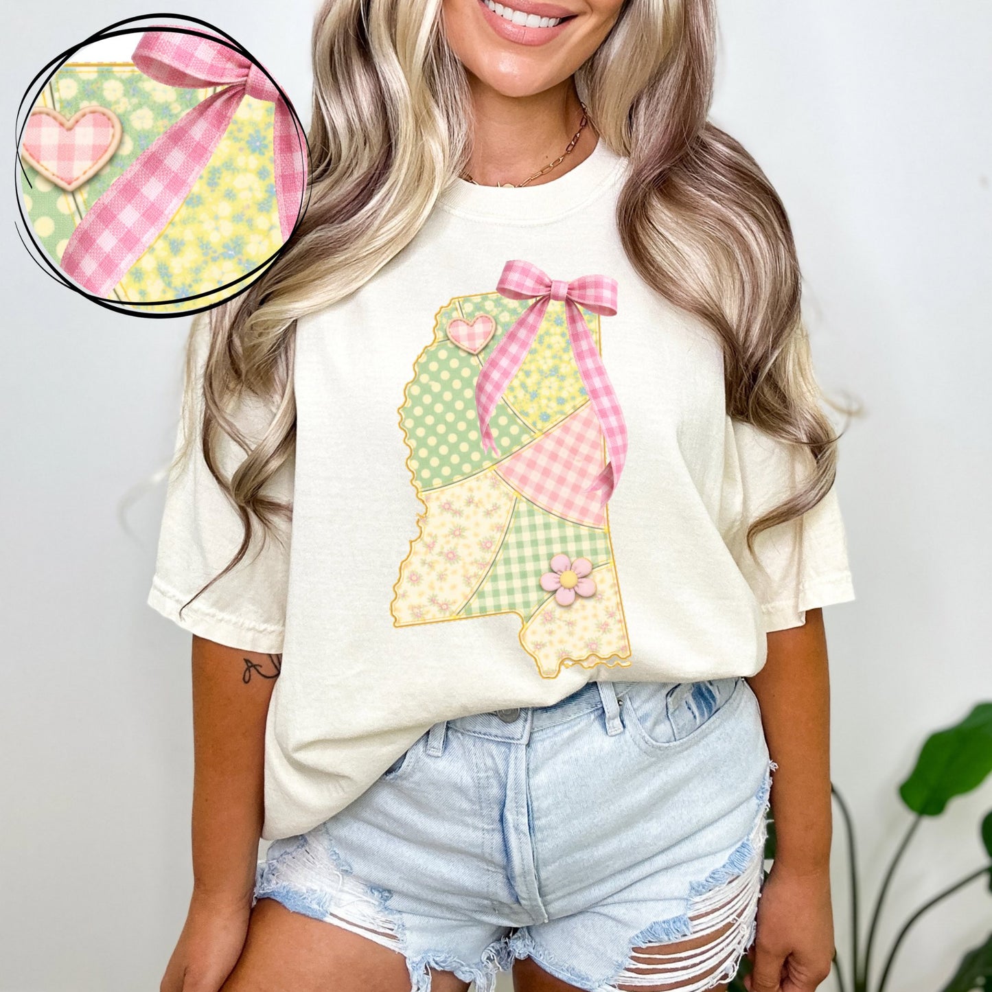 Mississippi (Spring Quilted Faux Patch State) - DTF