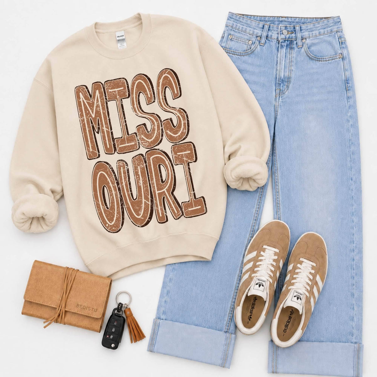 Missouri (Brown Distressed Shadow State) - DTF