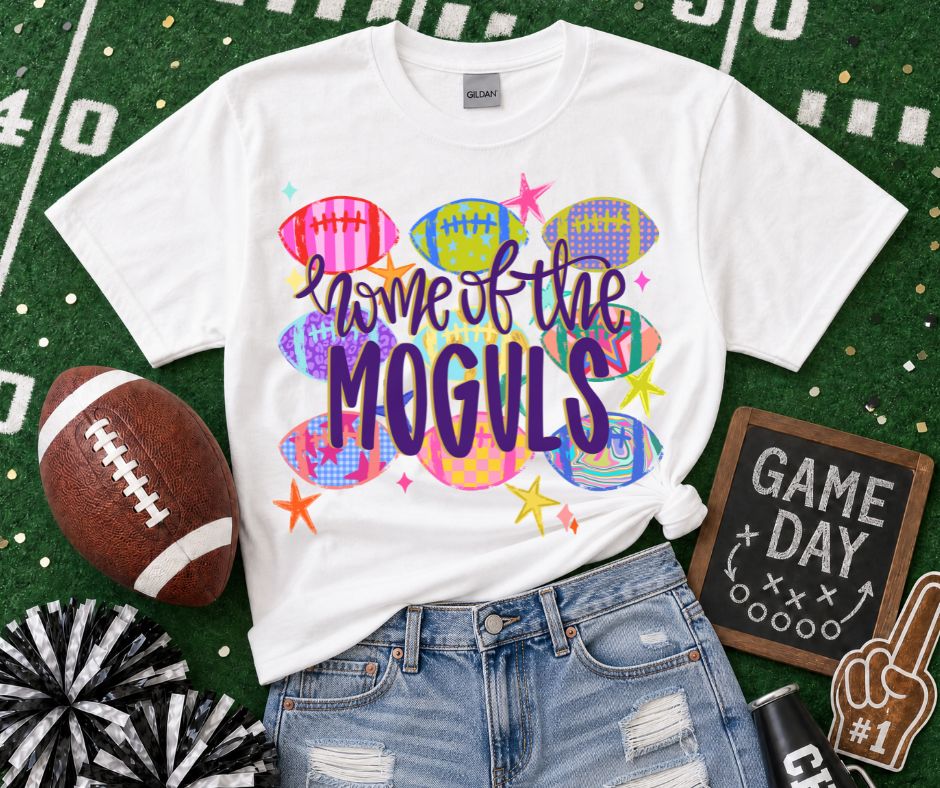 Moguls - Purple/Vegas Gold (Football Whimsy Mascot) - DTF