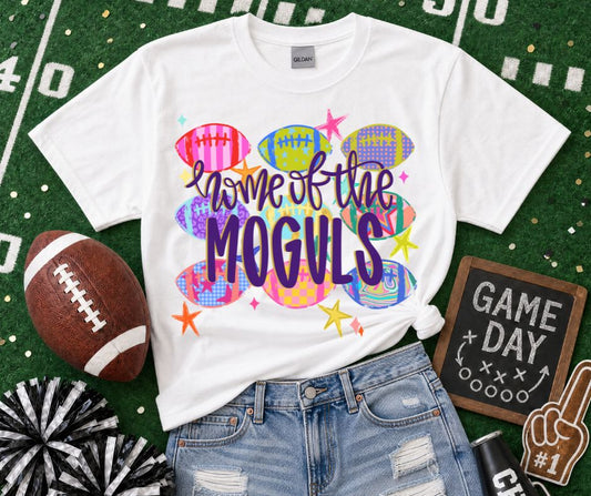 Moguls - Purple/Vegas Gold (Football Whimsy Mascot) - DTF