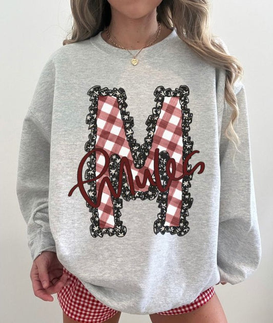 Mules - Maroon (Daisy Ruffle Mascot) - DTF