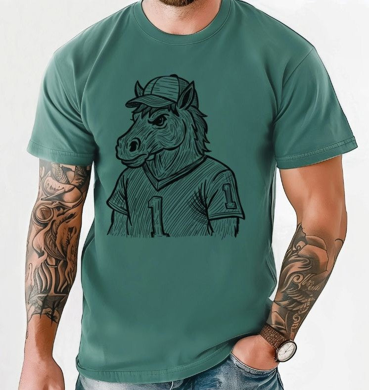 Mustang (Sketched Jersey Mascot) - DTF