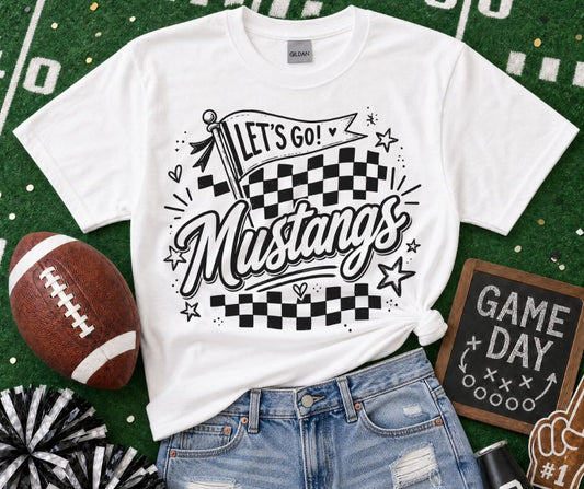 Mustangs (Lets Go Doodle Check Mascot) - DTF
