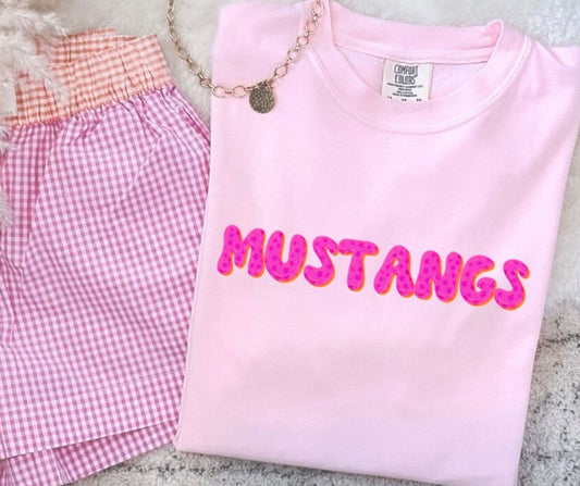 Mustangs (Pink Bubble Stars Mascot) - DTF