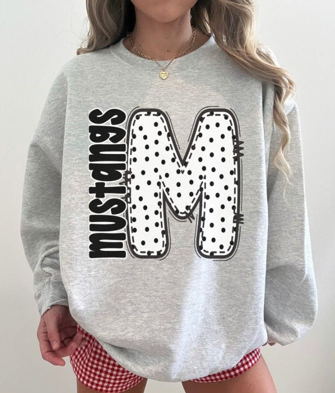 Mustangs (Polka Dotted Letter Mascots) - DTF